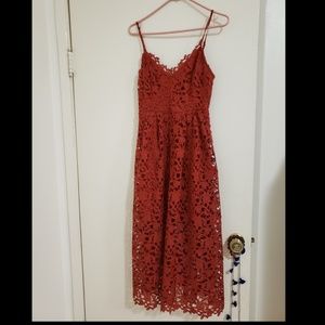 Lace and Rust Dress